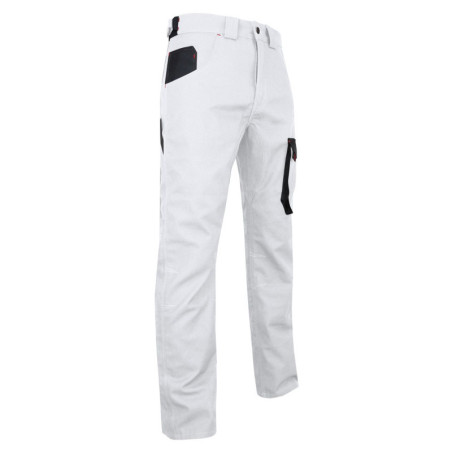 Pantalon de peintre LMA blanc FACADE