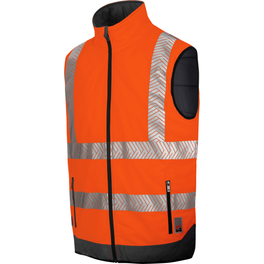 Gilet de travail Würth Modyf haute-visibilité réversible Orange fluo