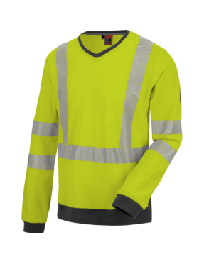 Tee-shirt de travail Würth Modyf manches longues haute-visibilité Jaune fluo