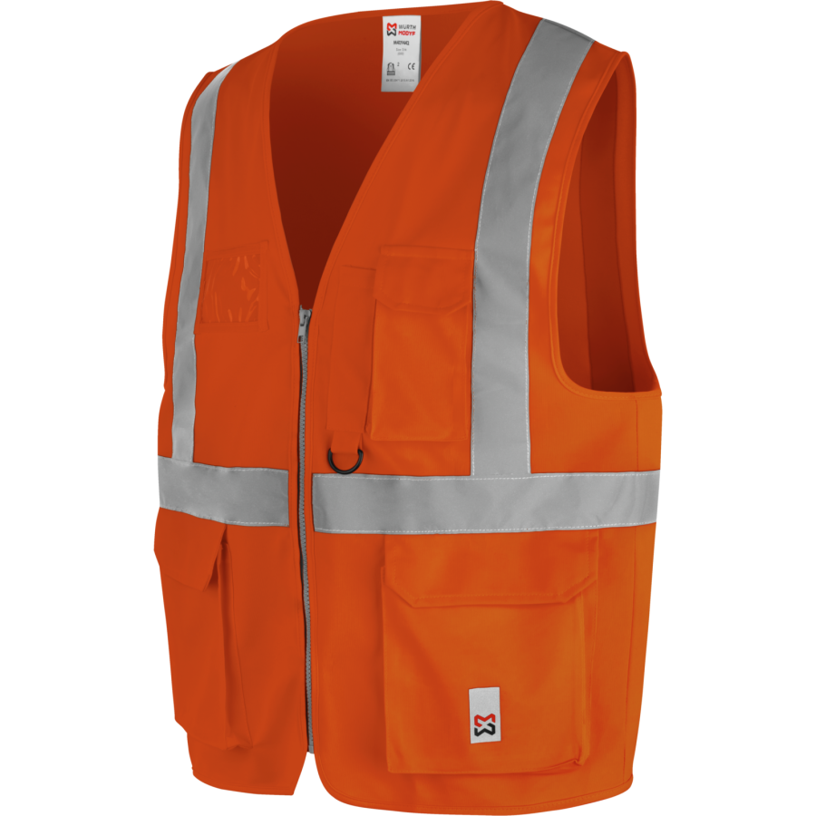 Gilet haute-visibilité Würth Modyf multipoches LUMEN Orange