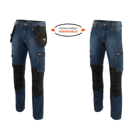 Jean de travail Molinel poches holster démontables